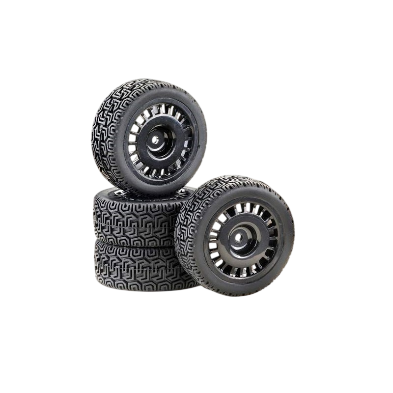 Juego de Ruedas ABSIMA RC 1/10 Prepegadas OZ Negro HEX 12mm